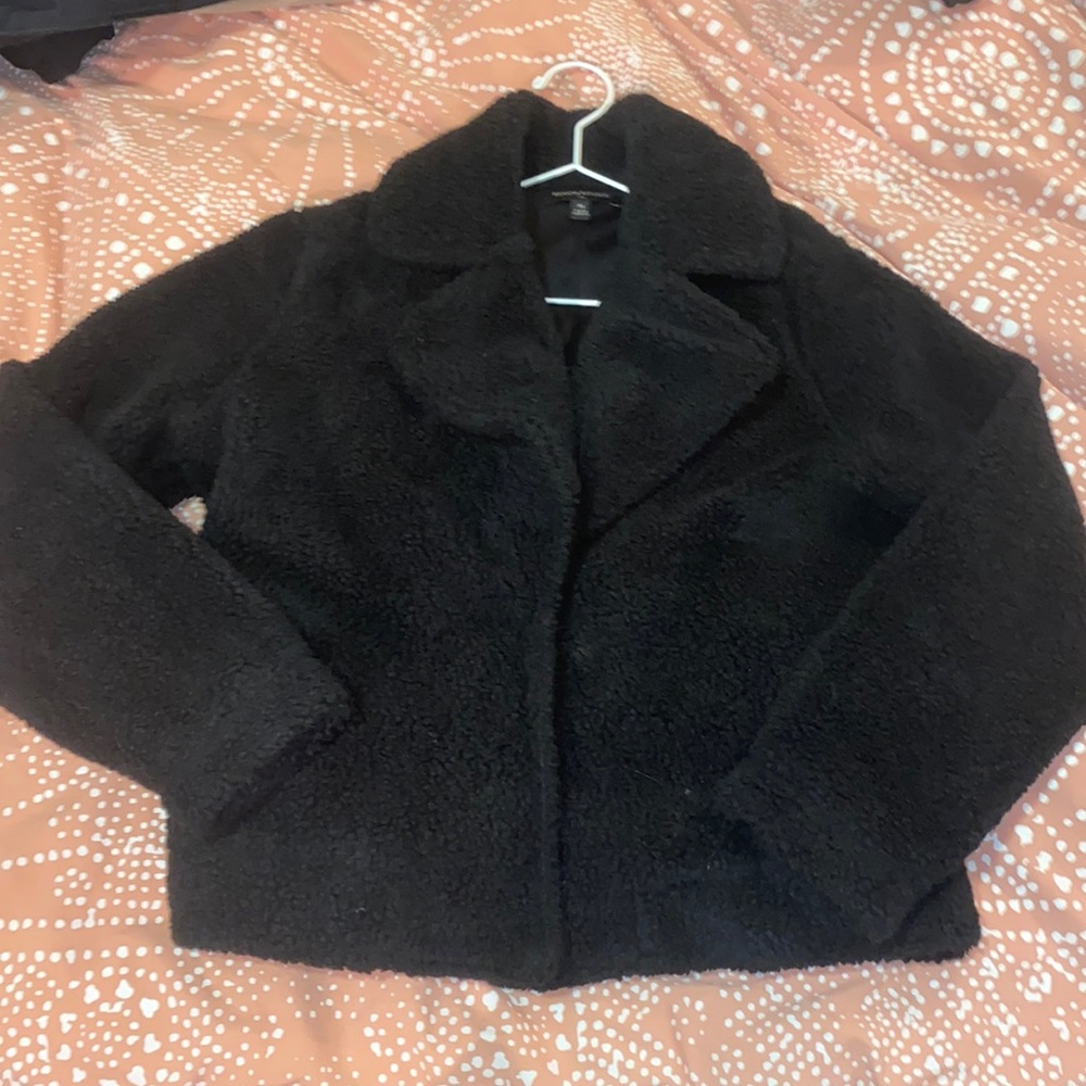 Banana republic Black Sherpa swing coat
